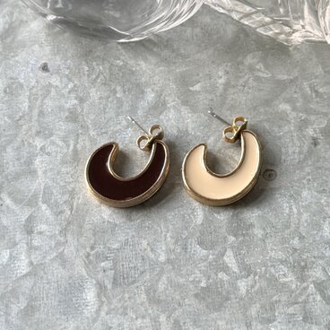 PA492-【 AVON 】エイボン・ヴィンテージピアス 1978 Double Sided Crescent