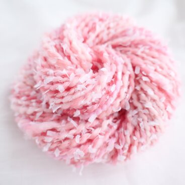 桜吹雪｜53g/50m｜手紡ぎ糸｜ピンク