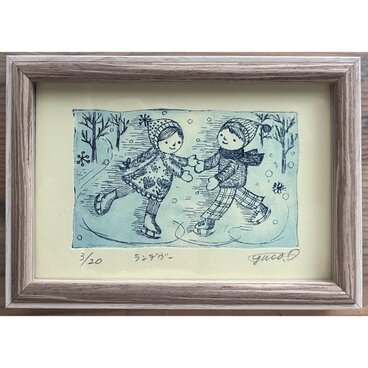 銅版画「ランデヴー」