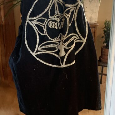 古布紋のコクーンワンピース