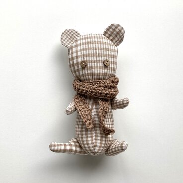 くま（ブラウン チェック）