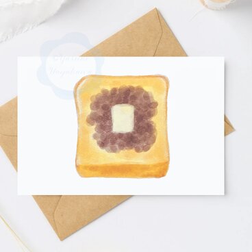（96）あんバタートースト　ポストカード　3枚セット