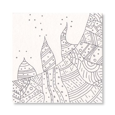 「 目覚めの途中 」。　ペン画  ( 原画 )