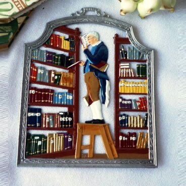 錫の飾り　図書館　Diessen Wilhelm Schweizer 　ドイツ