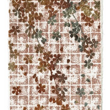 ギルディング和紙葉書　枝垂桜　黄混合