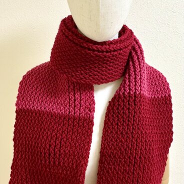 手編みマフラー