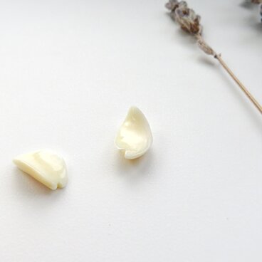 散り桜 ⋮ Makkoh paired pieces ⋮ 02 ivory