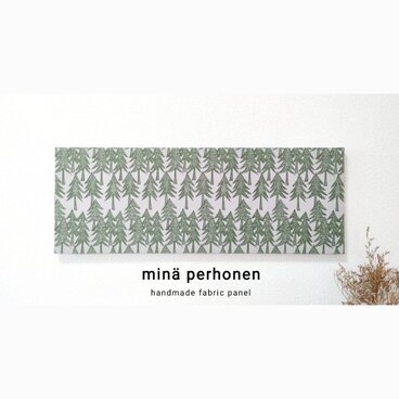 大型　ファブリックパネル　ミナペルホネン　ランドシアター　インテリア　森　グレー