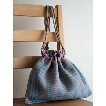 手織り Linen-KinchakuBag -b- （20%off)