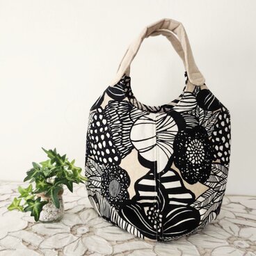 ぽってり♡北欧柄✳︎バルーン型トートbag