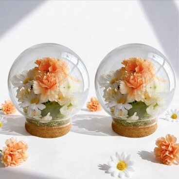 【母の日】カーネーションガラスドーム Spring インテリア　