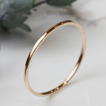 華奢リング K18 K18PG PT900 円艶 極細リング