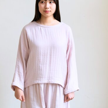 【桜染め】OrganicCotton3重ガーゼ　ゆったりプルオーバー