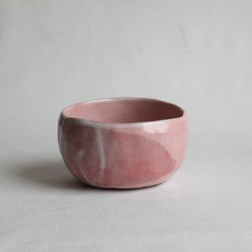 練上桜花彩抹茶茶碗