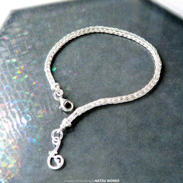 シルバーチェーン ブレスレット / Foxtail chain silver Bracelet 023