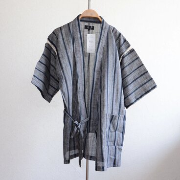 甚平 着物ジャケット 軽量 綿100% メンズ サイズ M 未使用 デッドストック 夏用 部屋着