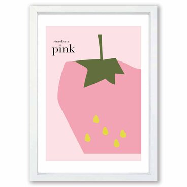 イチゴのピンク　フルーツ　送料無料 　アート/sei新着作品/新着順　あらゆるお部屋のポスター　アートポスター　4120