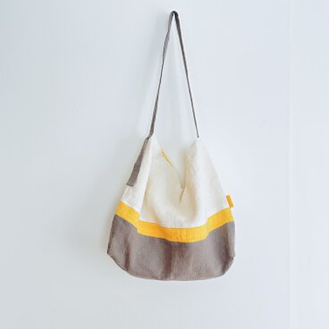 3色リネンのワンハンドルbag
