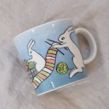 ARABIA Heljä Bunny mug knitting アラビア バニーマグ ヘルヤ