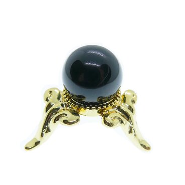 •✼送料無料✼• オニキスの丸玉・12mm ༺バリ島の僧侶の祈祷＆浄化 •☆• 大きな活力と原動力をもたらす力強い石༻