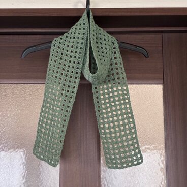 ＊送料無料＊ コットンマフラー　＊smoky green＊