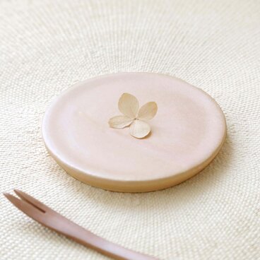 桜花窯変釉の台小皿 ＊ ２