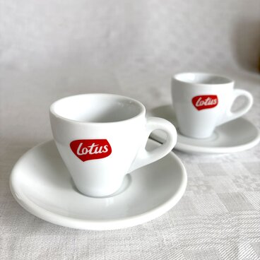 コーヒーカップ　カップ＆ソーサー　エスプレッソ　ロータスベーカリー　ビスコフ　Lotus　未使用品　12twer10