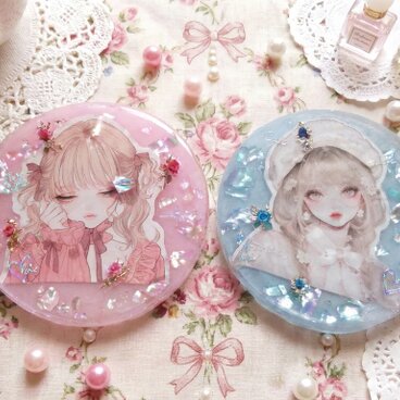 レジン　コースター2点セット