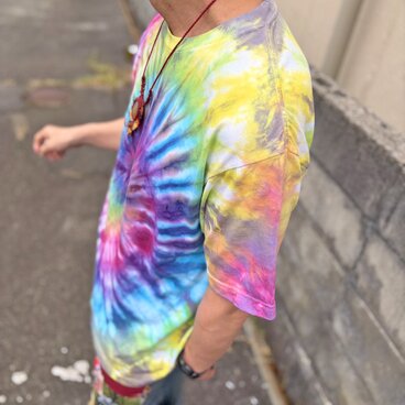 タイダイ Tシャツ XLサイズ カラフル スパイラル Hippies Dye HD26-14