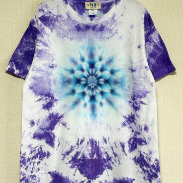 タイダイ Tシャツ Mサイズ 曼荼羅 パープル ムラ染め Hippies Dye HD26-17