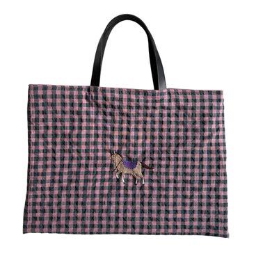 Seersucker tote bag