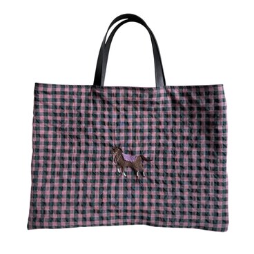 Seersucker tote bag