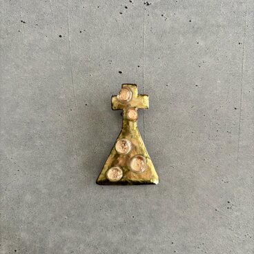 「waymark」（窯変ガラス玉ドット・a）