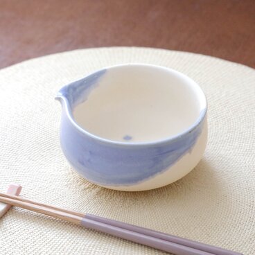 紫陽花ブルーのかけ分け片口碗