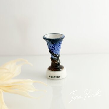 ガレ　ヴォリュビリス文花瓶のフェーブ　アール・ヌーヴォー　自然美の装飾芸術工芸品　フェーヴ　フランス製