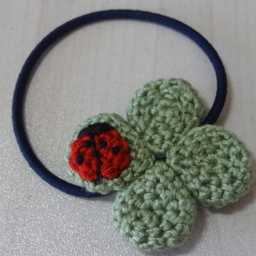 しあわせ○クローバーのヘアゴム