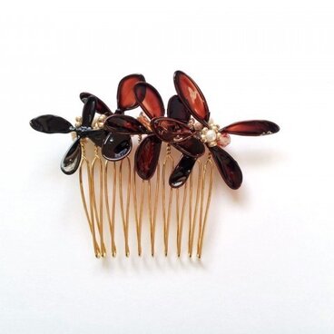 髪飾り*sepia flower color コーム