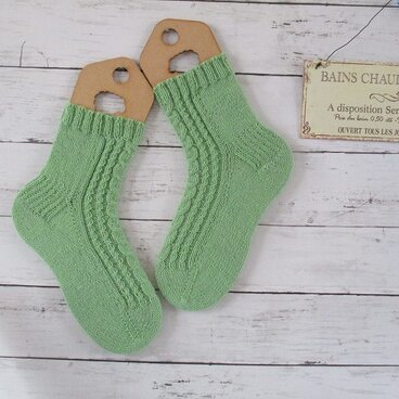 　冷え取りソックス  Schoppel-Wolle Admiral 6760 May Green