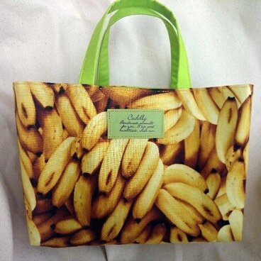 【USA生地】バナナ沢山！ミニトートバッグ