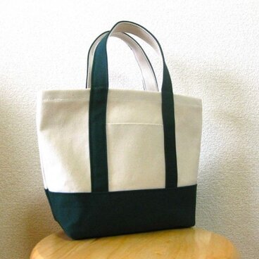 帆布ミニトートバッグ　緑