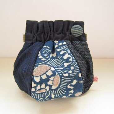 お手玉ポーチ中（藍）