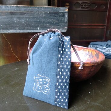 なららしかんじ刺し子袋