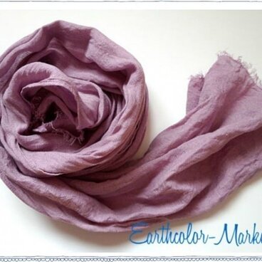 自然染め　リネンのストール