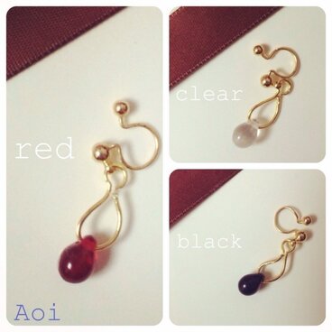 しずくのノンホールピアス