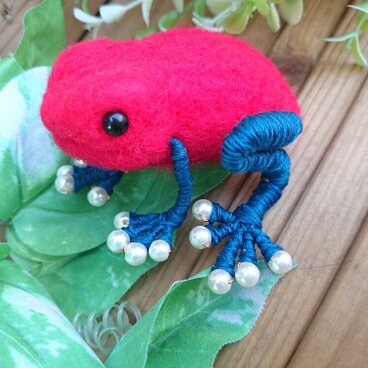 ヤドクガエルのブローチ