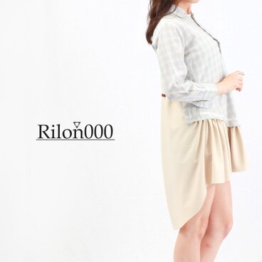 ≪リメイク１点物≫トレーン切り替えシャツワンピース：M Size