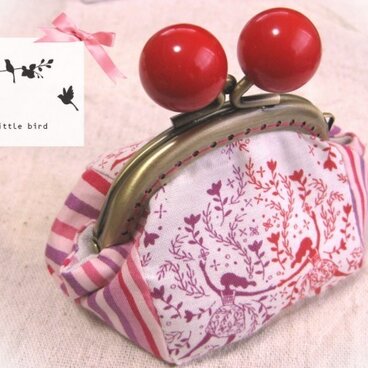 がま口　＊芽吹き、ハート＊