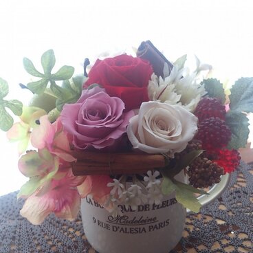 プリザーブドフラワーアレンジ