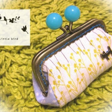 再販＊がま口＊たんぽぽの綿毛、猫の散歩＊