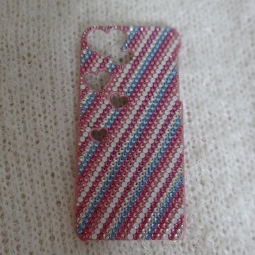 iPhone5 ハートのストライプ